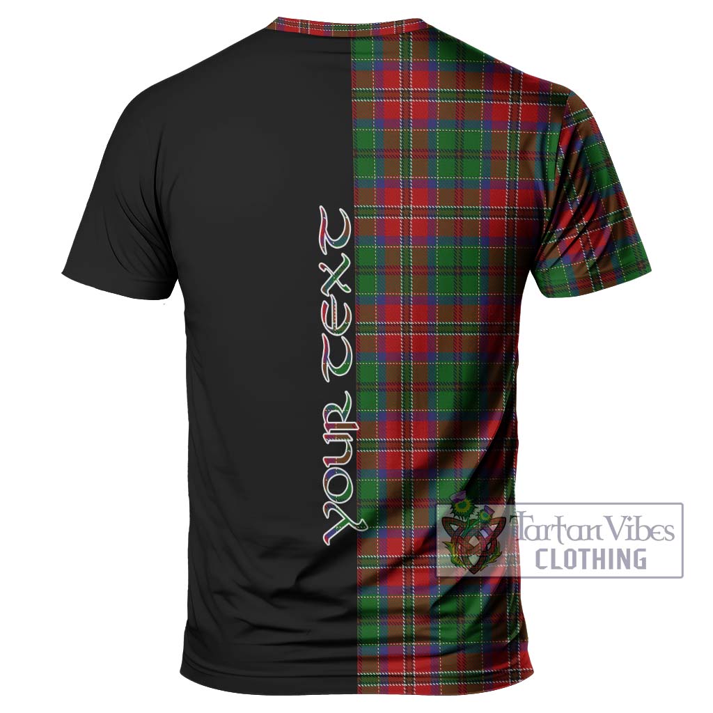 Tartan Vibes Clothing MacCulloch Tartan T-Shirt with Family Crest and Half Of Me Style