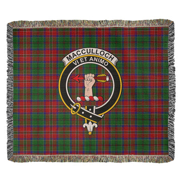 MacCulloch Tartan Woven Blanket with Family Crest