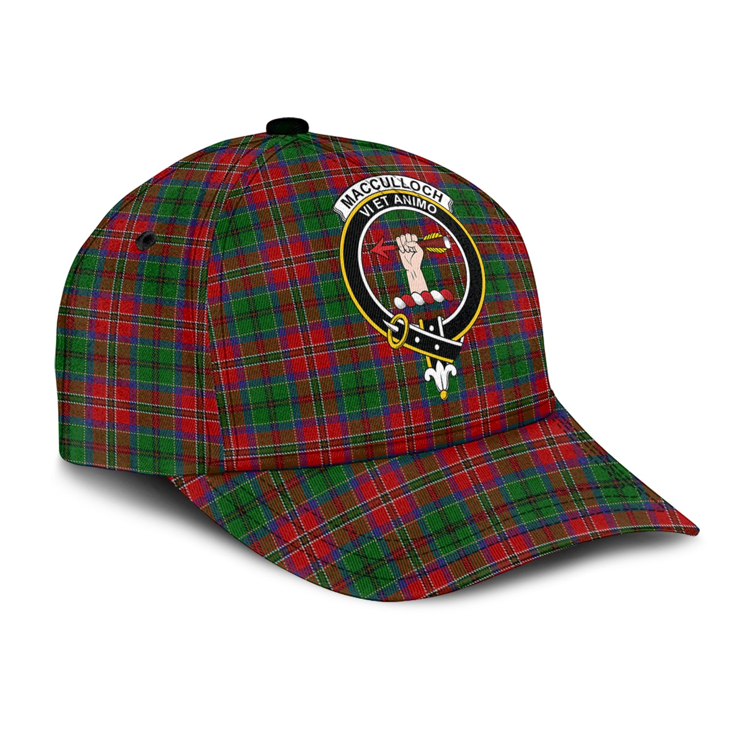 MacCulloch (McCulloch) Tartan Classic Cap with Family Crest - Tartan Vibes Clothing