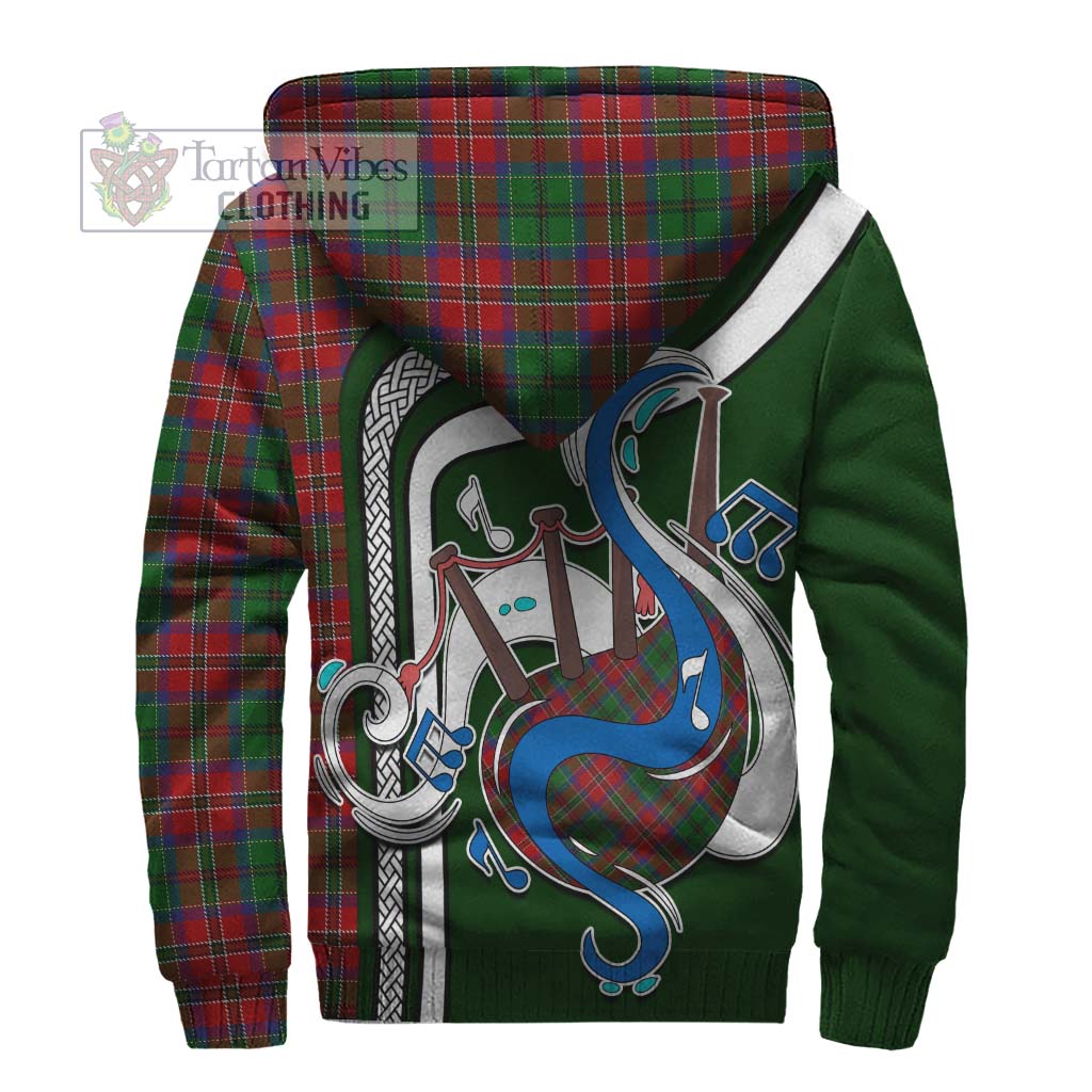 Tartan Vibes Clothing MacCulloch Tartan Sherpa Hoodie with Epic Bagpipe Style