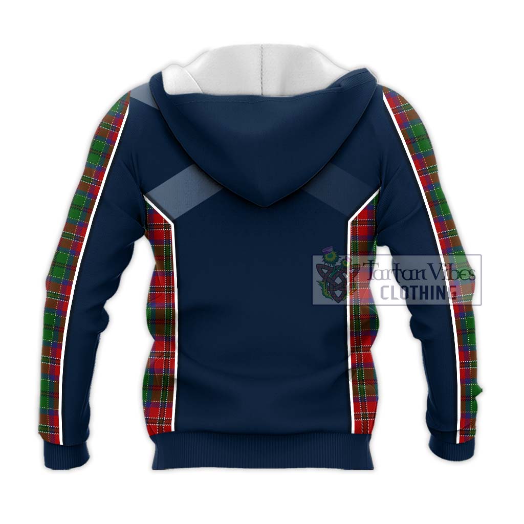 Tartan Vibes Clothing MacCulloch Tartan Knitted Hoodie with Family Crest and Lion Rampant Vibes Sport Style