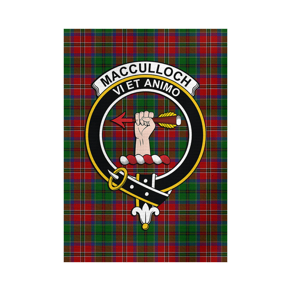 macculloch-tartan-flag-with-family-crest