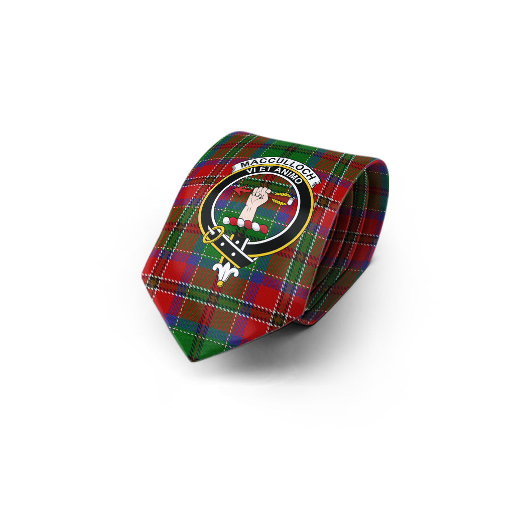 MacCulloch (McCulloch) Tartan Classic Necktie with Family Crest - Tartan Vibes Clothing