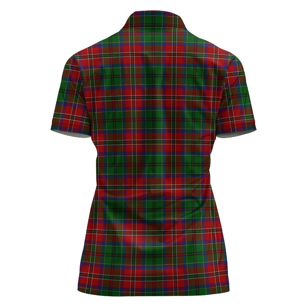 MacCulloch (McCulloch) Tartan Polo Shirt with Family Crest For Women - Tartan Vibes Clothing