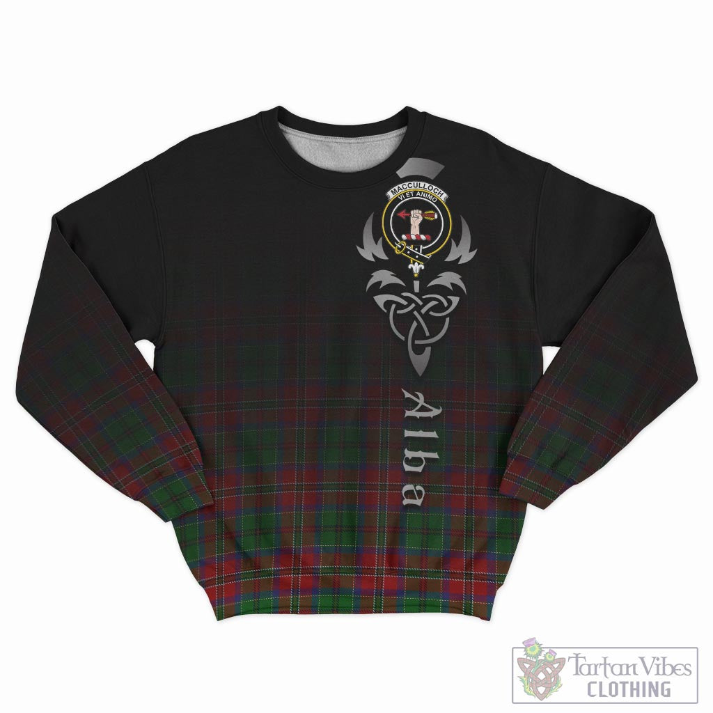 Tartan Vibes Clothing MacCulloch Tartan Sweatshirt Featuring Alba Gu Brath Family Crest Celtic Inspired