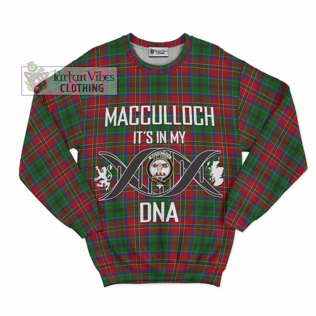 Tartan Vibes Clothing MacCulloch Tartan Sweatshirt with Family Crest DNA In Me Style