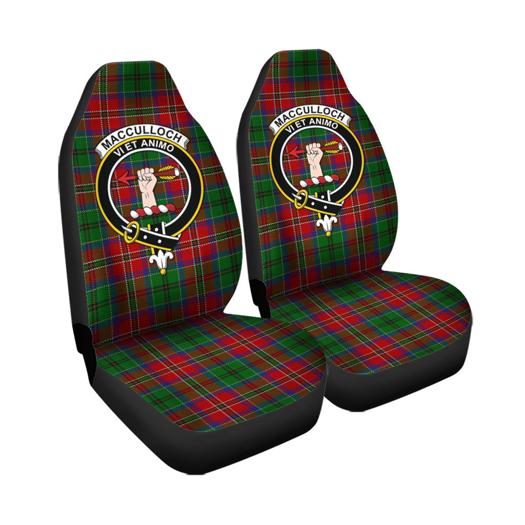 MacCulloch Tartan Car Seat Cover with Family Crest - Tartanvibesclothing