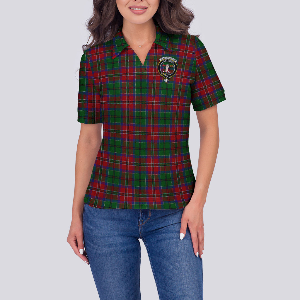 MacCulloch (McCulloch) Tartan Polo Shirt with Family Crest For Women - Tartan Vibes Clothing