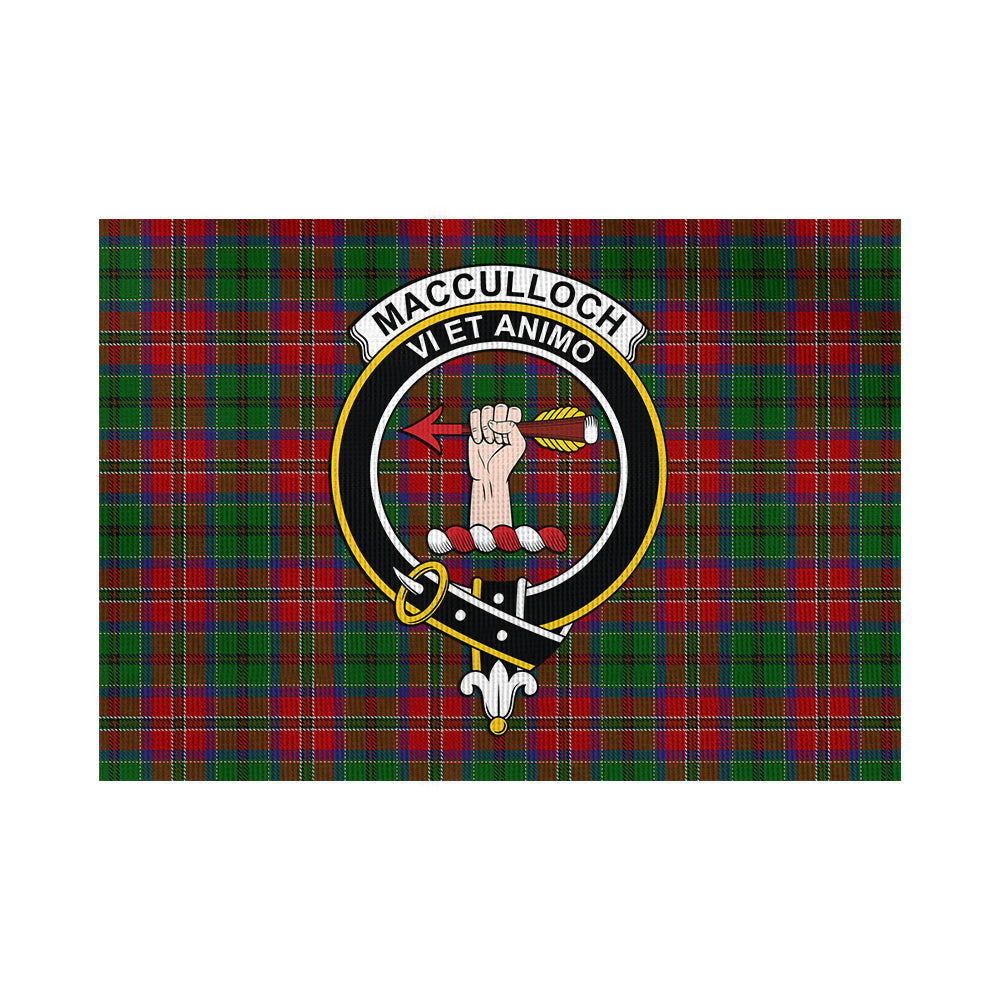 macculloch-tartan-flag-with-family-crest