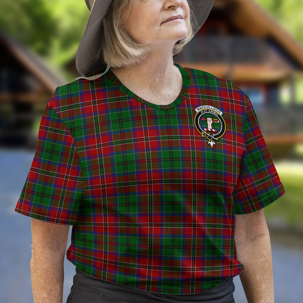 MacCulloch (McCulloch) Tartan T-Shirt with Family Crest - Tartan Vibes Clothing