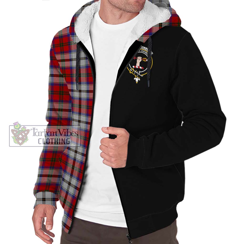 Tartan Vibes Clothing MacCulloch Dress Tartan Sherpa Hoodie with Family Crest and Half Of Me Style