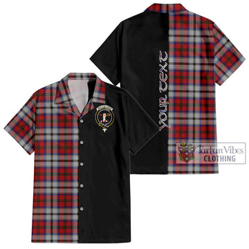 MacCulloch Dress Tartan Short Sleeve Button Shirt with Family Crest and Half Of Me Style