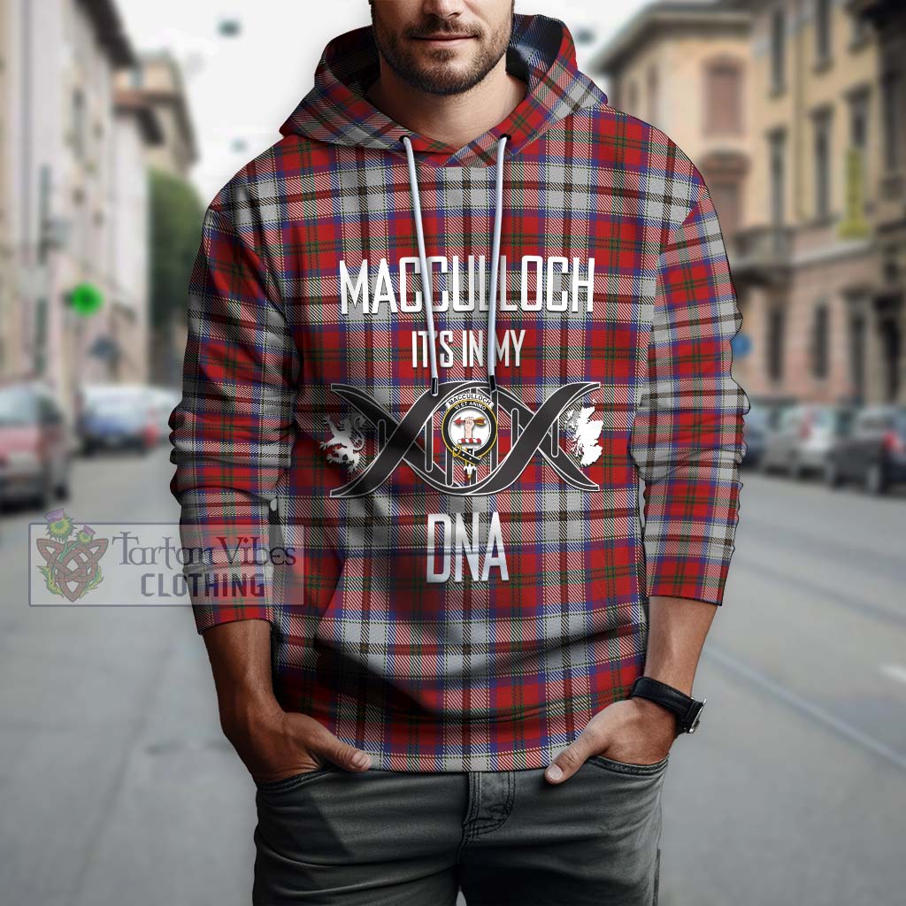 Tartan Vibes Clothing MacCulloch Dress Tartan Hoodie with Family Crest DNA In Me Style