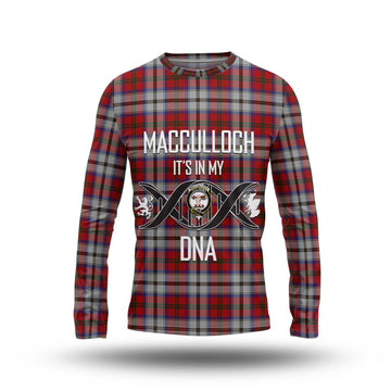 MacCulloch Dress Tartan Long Sleeve T-Shirt with Family Crest DNA In Me Style