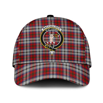 MacCulloch Dress Tartan Classic Cap with Family Crest