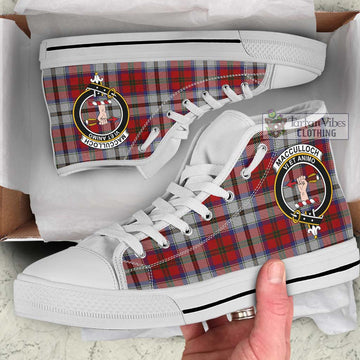 MacCulloch Dress Tartan High Top Shoes with Family Crest