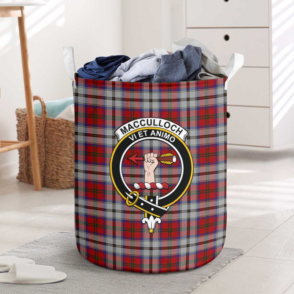 Tartan Vibes Clothing MacCulloch Dress Tartan Laundry Basket with Family Crest