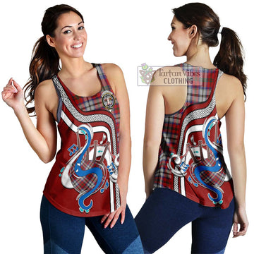 MacCulloch Dress Tartan Women's Racerback Tanks with Epic Bagpipe Style