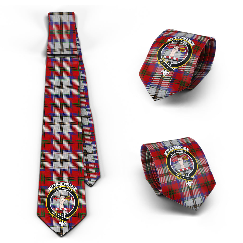 MacCulloch Dress Tartan Classic Necktie with Family Crest Necktie One Size - Tartan Vibes Clothing