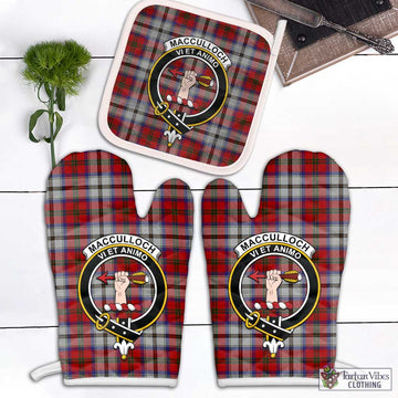 MacCulloch Dress Tartan Combo Oven Mitt & Pot-Holder with Family Crest