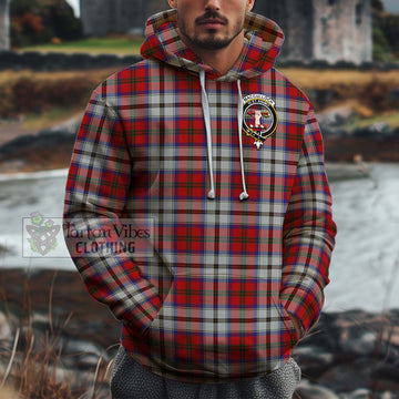 MacCulloch Dress Tartan Cotton Hoodie with Family Crest