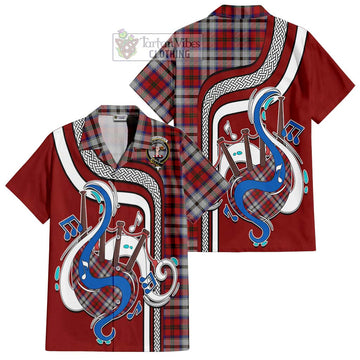 MacCulloch Dress Tartan Short Sleeve Button Shirt with Epic Bagpipe Style