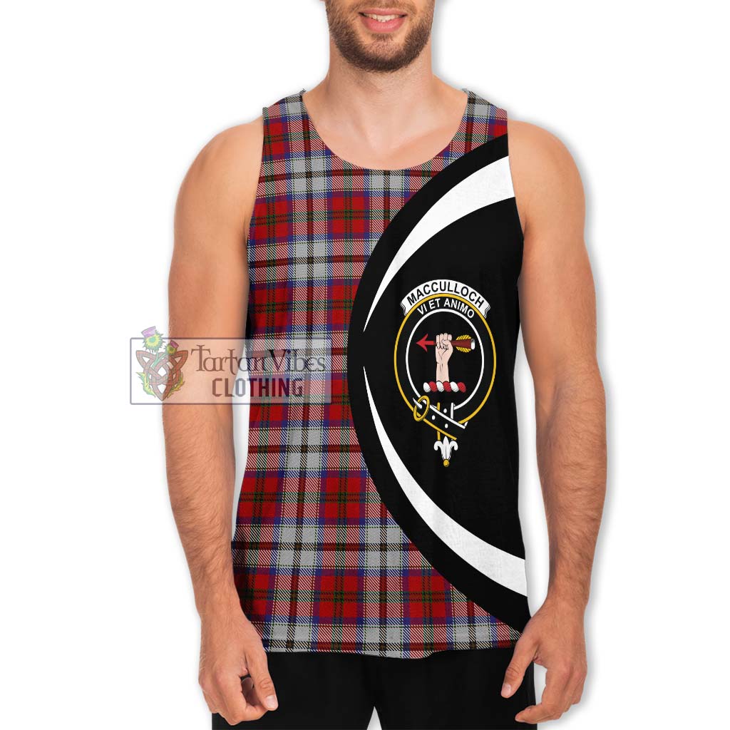 MacCulloch Dress Tartan Men's Tank Top with Family Crest Circle Style Men - Tartan Vibes Clothing