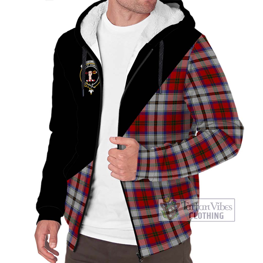 Tartan Vibes Clothing MacCulloch Dress Tartan Sherpa Hoodie with Family Crest and Military Logo Style