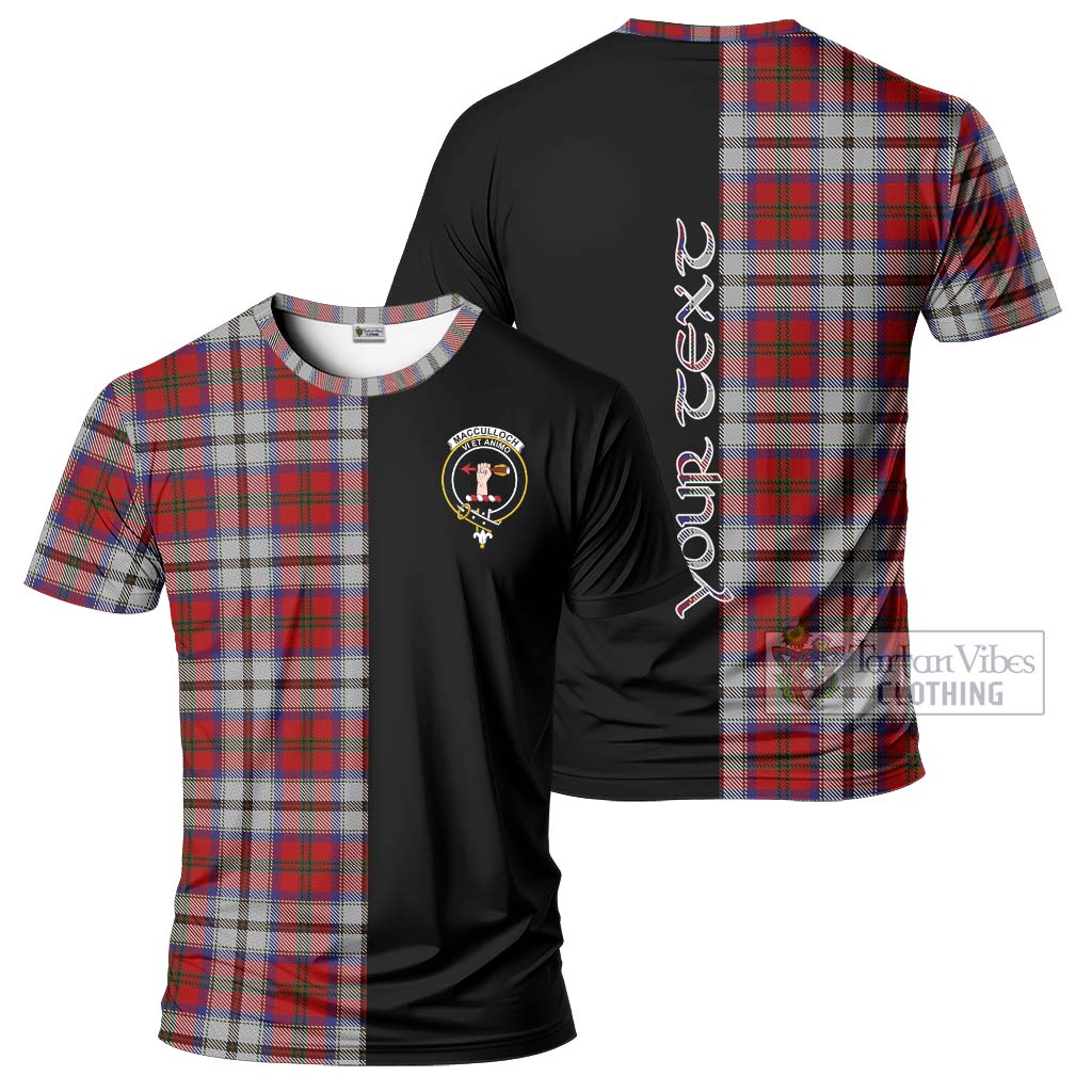 Tartan Vibes Clothing MacCulloch Dress Tartan T-Shirt with Family Crest and Half Of Me Style