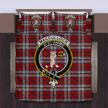 MacCulloch Dress Tartan Quilt Bed Set with Family Crest