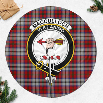 MacCulloch Dress Tartan Christmas Tree Skirt with Family Crest