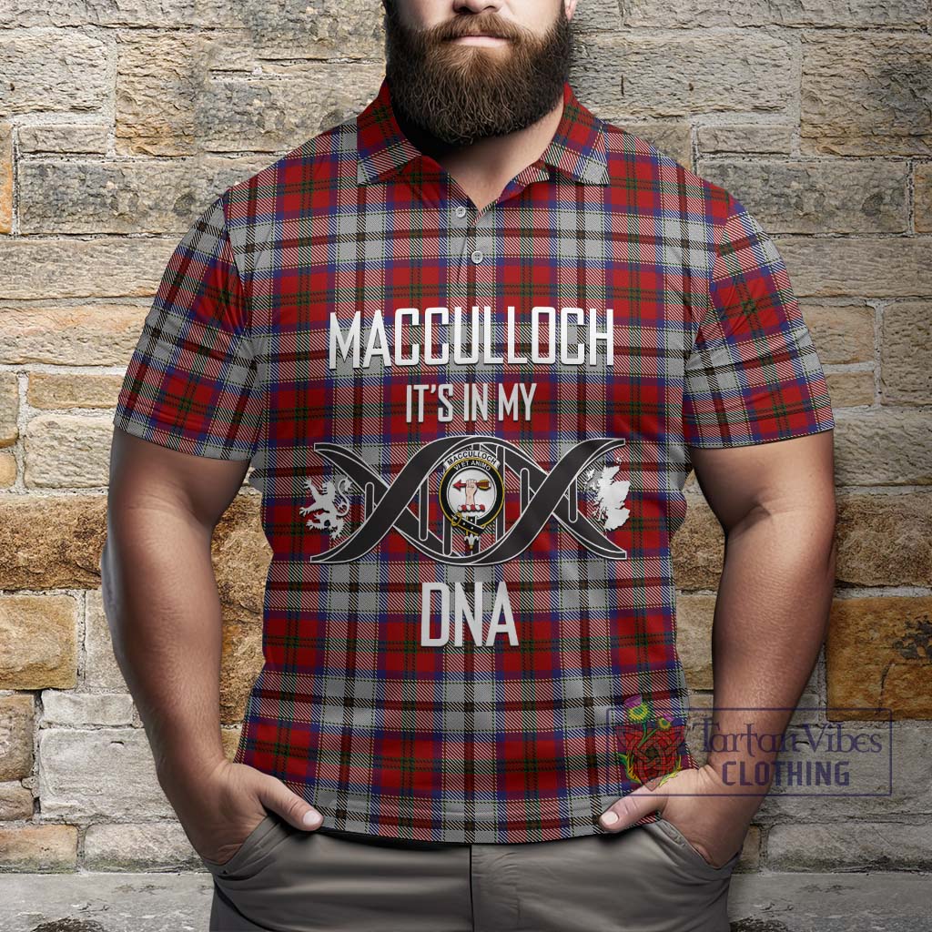 Tartan Vibes Clothing MacCulloch Dress Tartan Polo Shirt with Family Crest DNA In Me Style