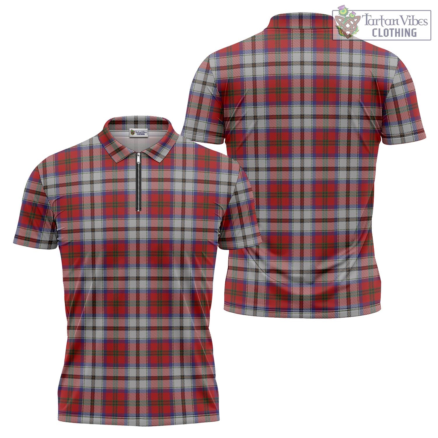 Tartan Vibes Clothing MacCulloch Dress Tartan Zipper Polo Shirt