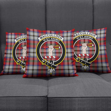 MacCulloch Dress Tartan Pillow Cover with Family Crest