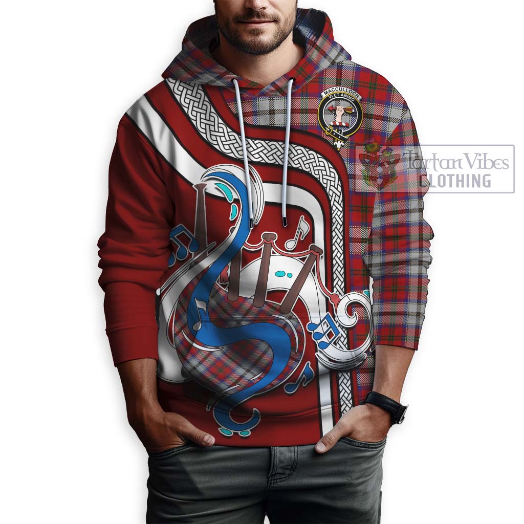 Tartan Vibes Clothing MacCulloch Dress Tartan Hoodie with Epic Bagpipe Style