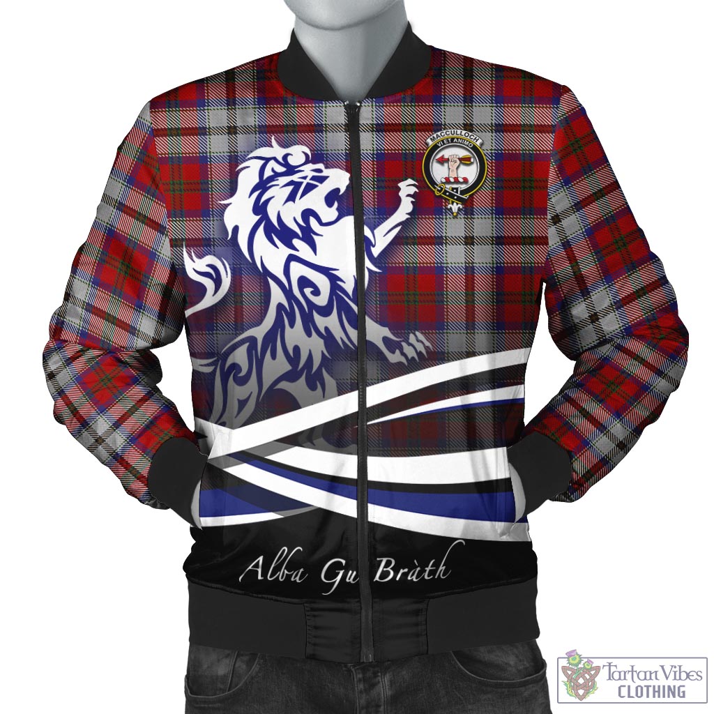 Tartan Vibes Clothing MacCulloch Dress Tartan Bomber Jacket with Alba Gu Brath Regal Lion Emblem