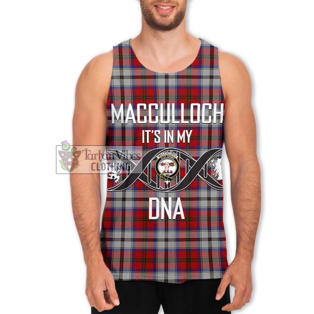 Tartan Vibes Clothing MacCulloch Dress Tartan Men's Tank Top with Family Crest DNA In Me Style