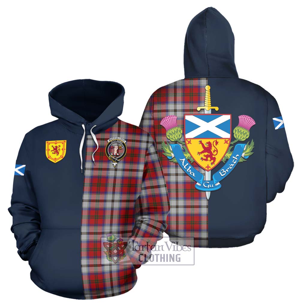 Tartan Vibes Clothing MacCulloch Dress Tartan Hoodie with Scottish Lion Royal Arm Half Style