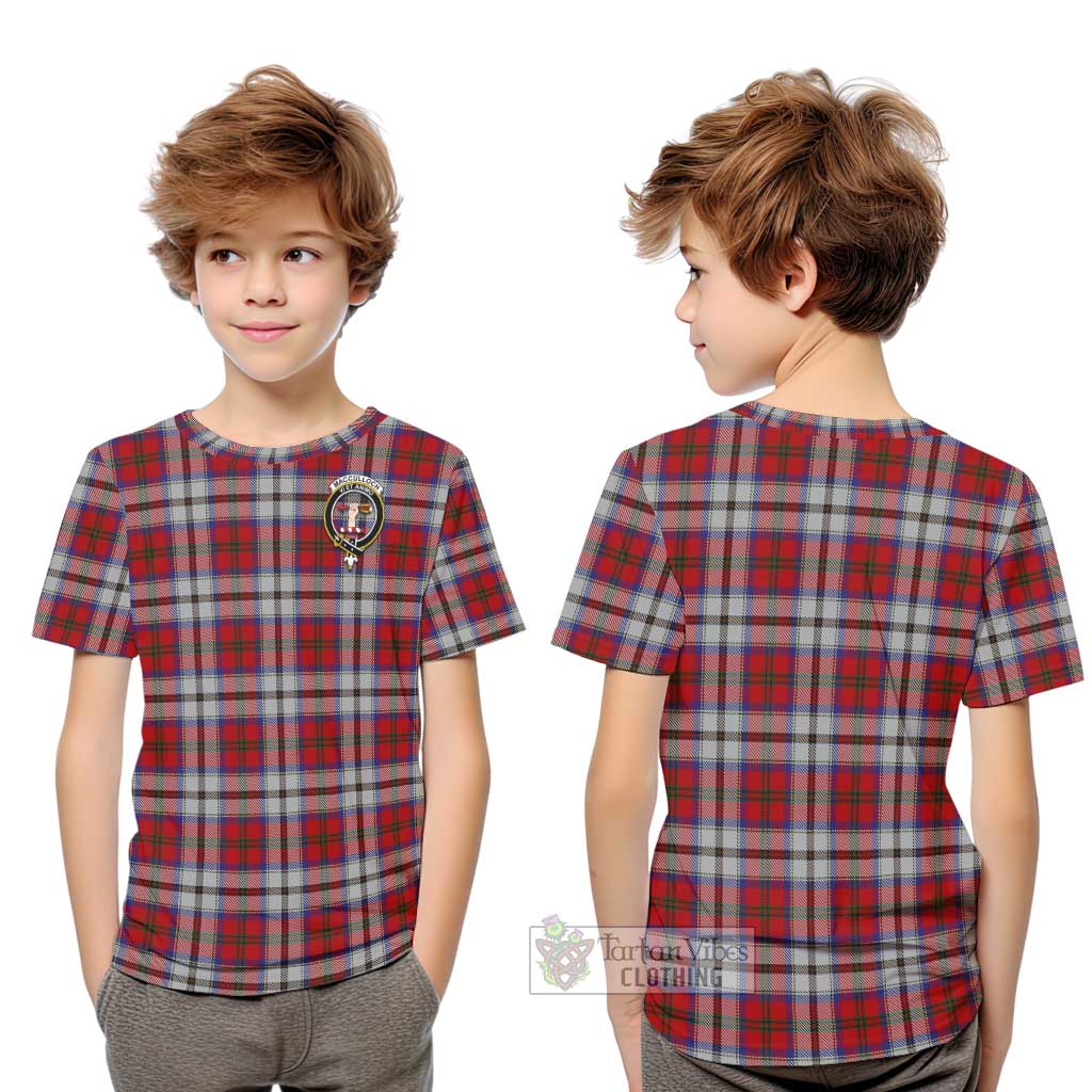 Tartan Vibes Clothing MacCulloch Dress Tartan Kid T-Shirt with Family Crest