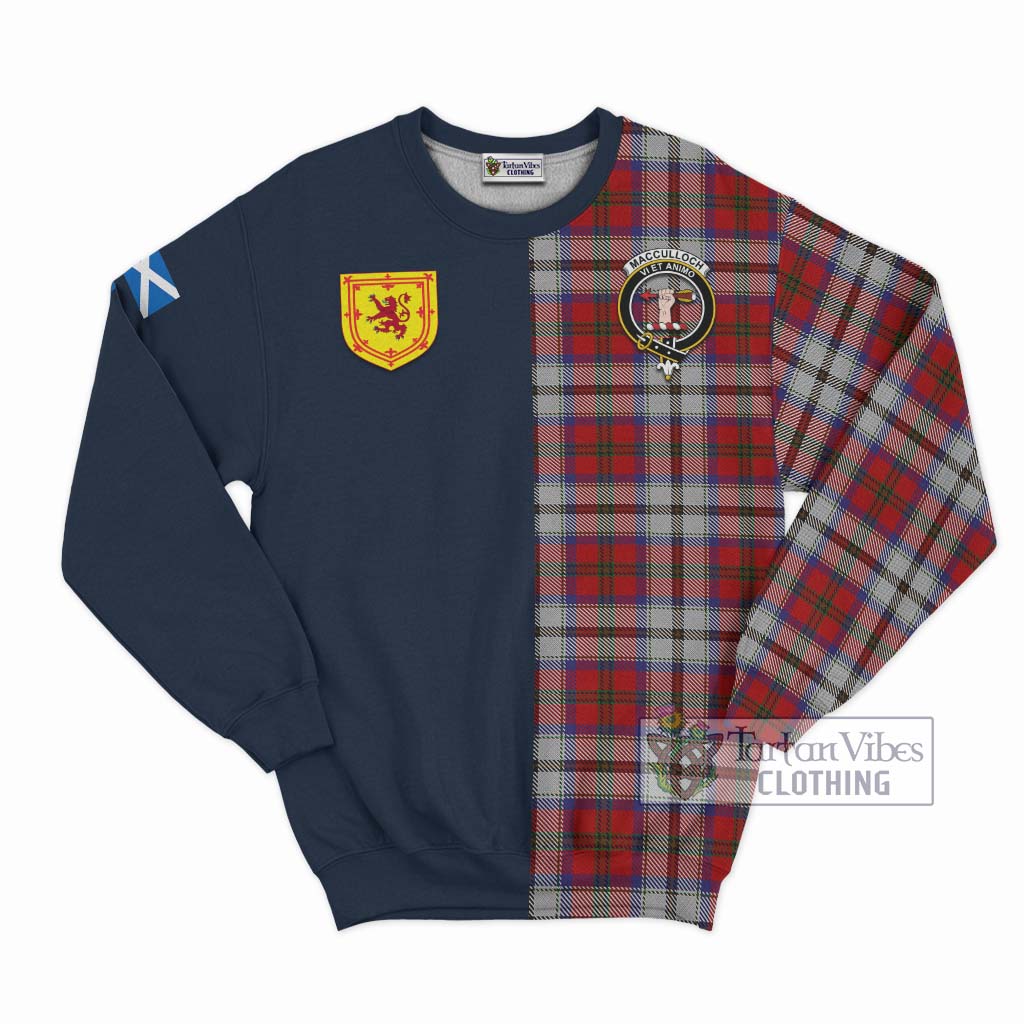 Tartan Vibes Clothing MacCulloch Dress Tartan Sweatshirt with Scottish Lion Royal Arm Half Style