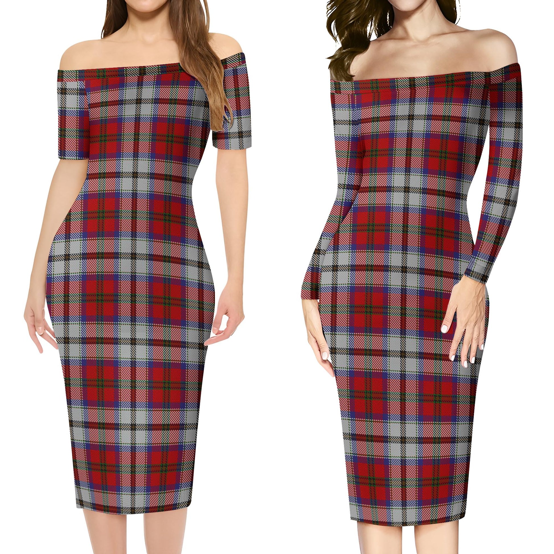 MacCulloch Dress Tartan Off Shoulder Lady Dress Women's Dress - Tartanvibesclothing