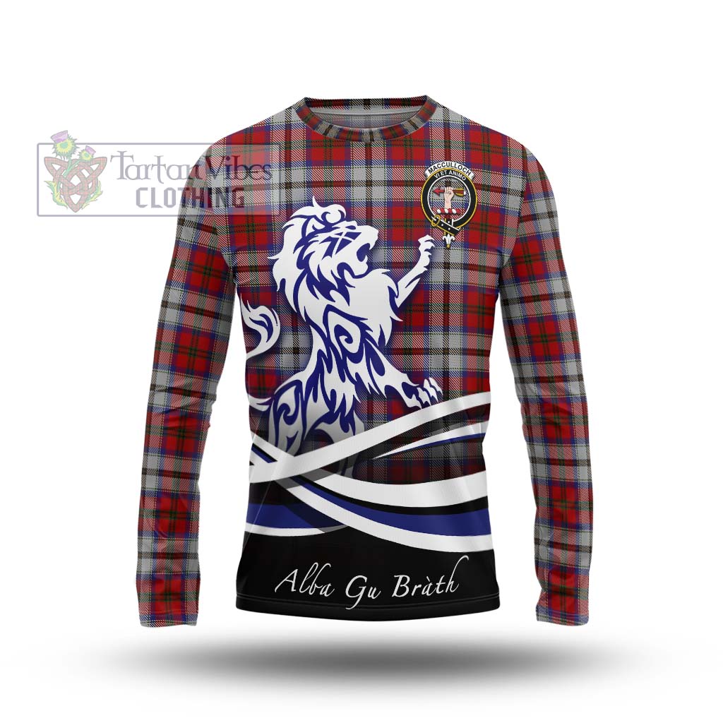 Tartan Vibes Clothing MacCulloch Dress Tartan Long Sleeve T-Shirt with Alba Gu Brath Regal Lion Emblem