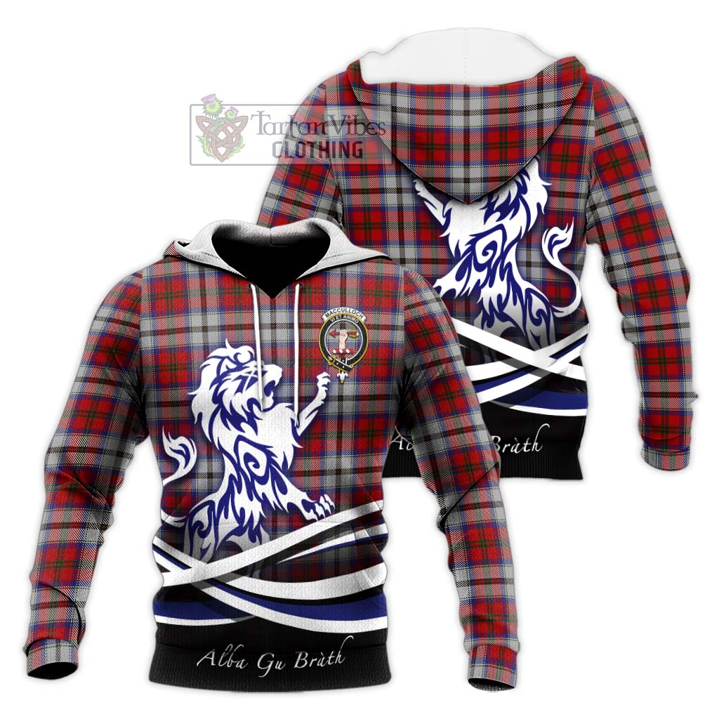 Tartan Vibes Clothing MacCulloch Dress Tartan Knitted Hoodie with Alba Gu Brath Regal Lion Emblem