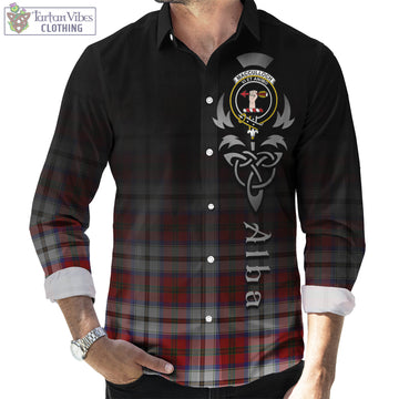 MacCulloch Dress Tartan Long Sleeve Button Up Featuring Alba Gu Brath Family Crest Celtic Inspired