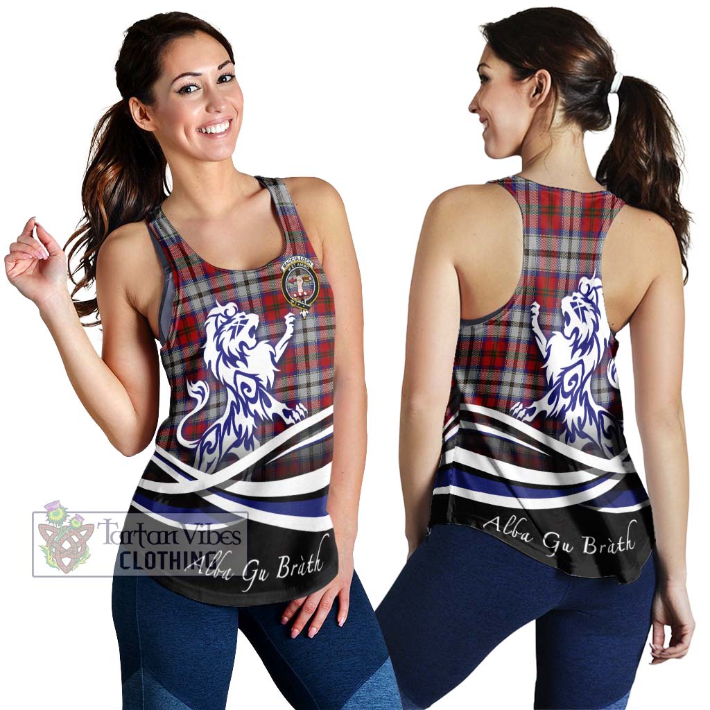 Tartan Vibes Clothing MacCulloch Dress Tartan Women's Racerback Tanks with Alba Gu Brath Regal Lion Emblem