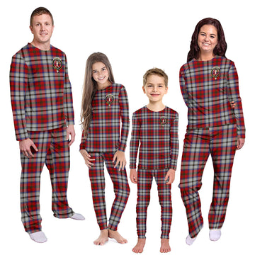 MacCulloch Dress Tartan Pajamas Family Set with Family Crest