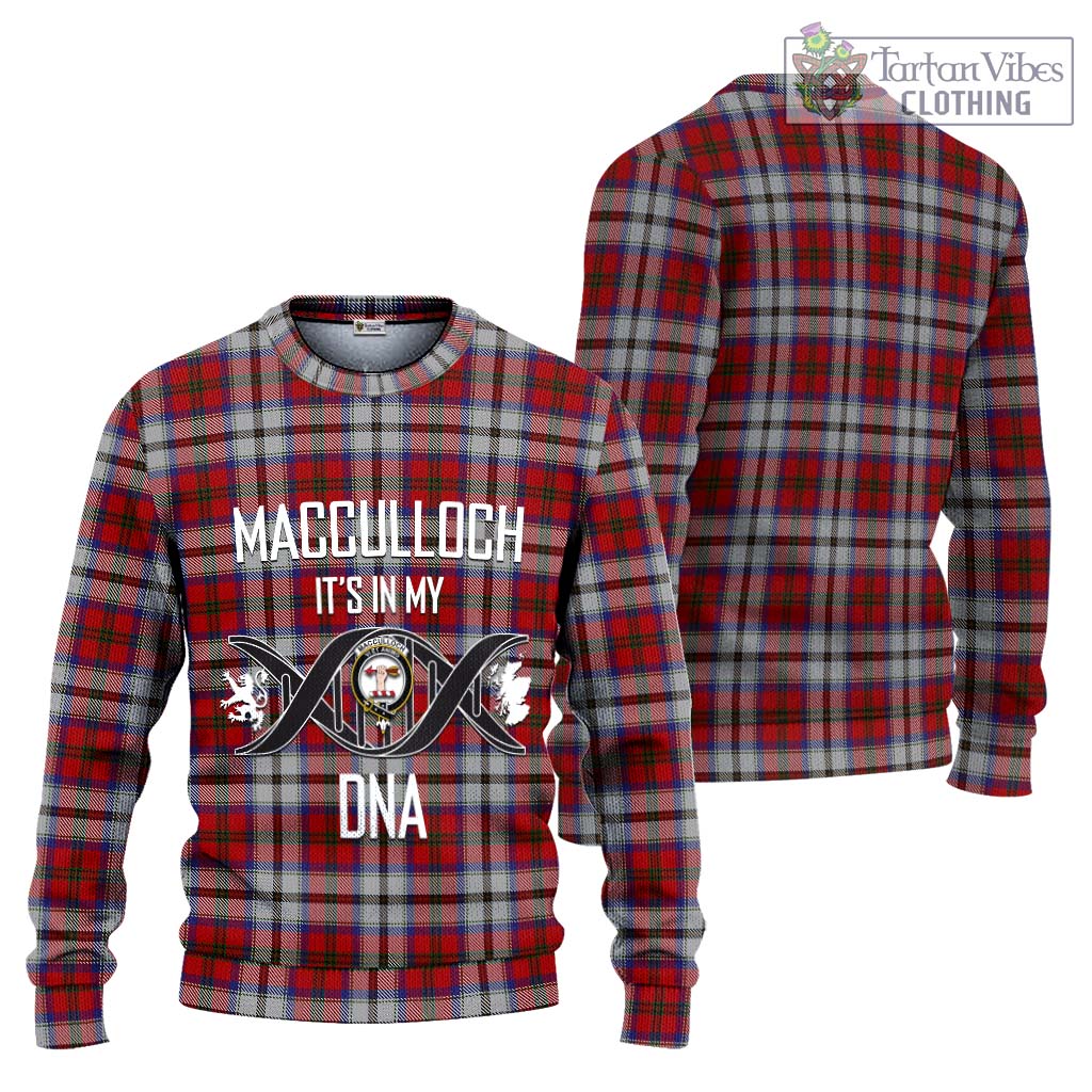 Tartan Vibes Clothing MacCulloch Dress Tartan Knitted Sweater with Family Crest DNA In Me Style