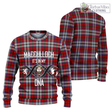 MacCulloch Dress Tartan Knitted Sweater with Family Crest DNA In Me Style