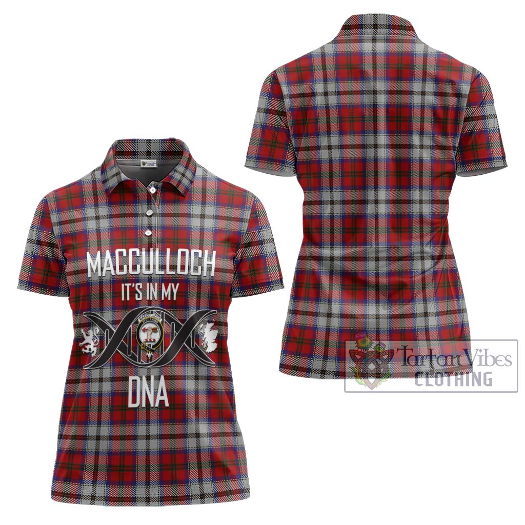 Tartan Vibes Clothing MacCulloch Dress Tartan Women's Polo Shirt with Family Crest DNA In Me Style