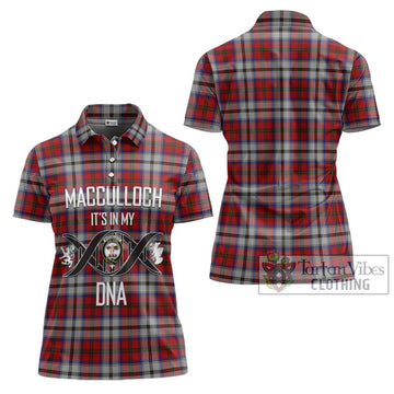 MacCulloch Dress Tartan Women's Polo Shirt with Family Crest DNA In Me Style